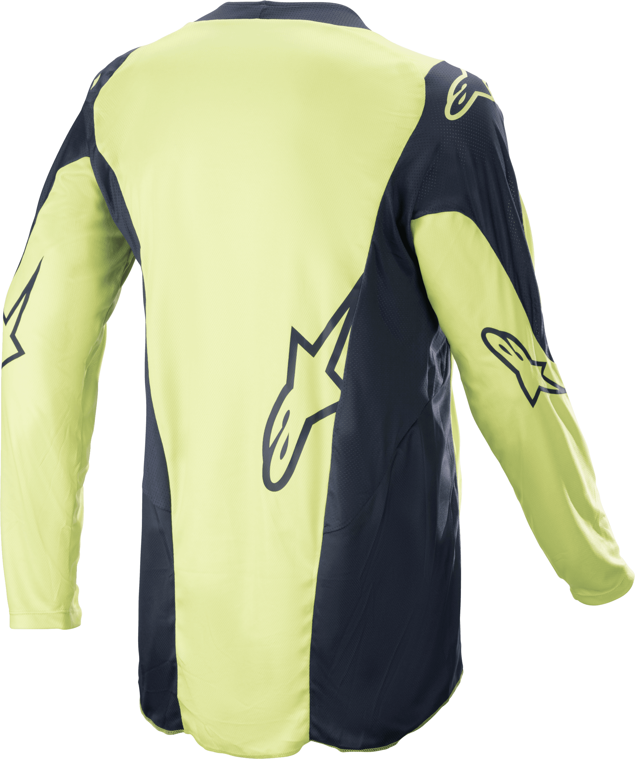 Camiseta Alpinestars Racer Hoen Azul Verde Fluor-D Camiseta Alpinestars Racer Hoen Azul Verde Fluor-D