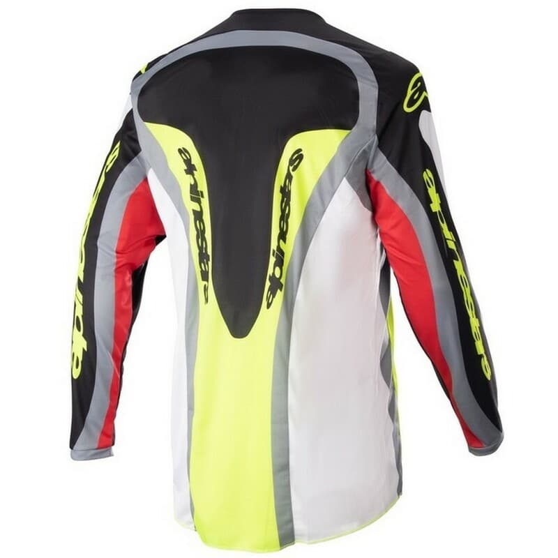 Camiseta Alpinestars Fluid Agent Negro Rojo Amaril Camiseta Alpinestars Fluid Agent Negro Rojo Amaril