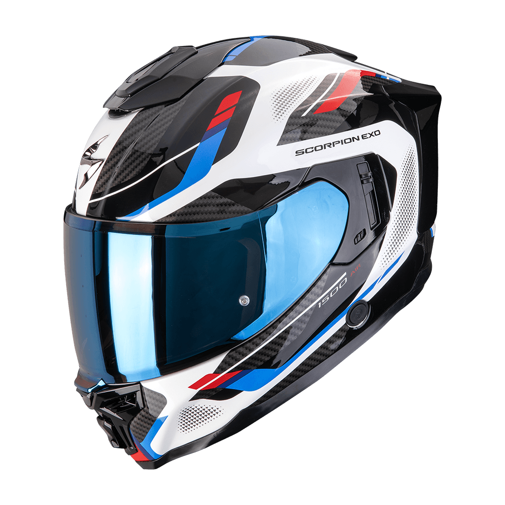 Casco Scorpion EXO-1500 Air Sleek Blanco Rojo Azul image_1