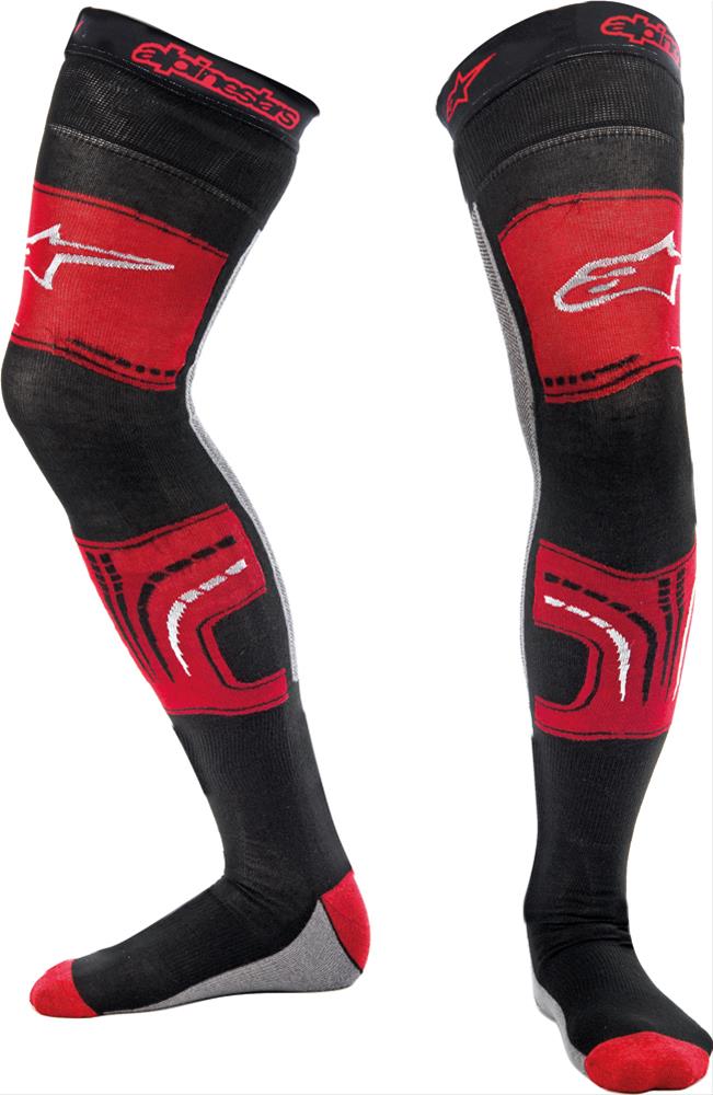 Calcetines Knee Brace Alpinestars Rojo Negro Gris image_1